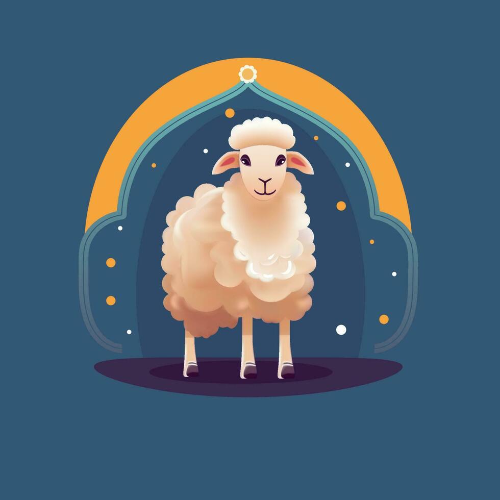 Eid al Adha Mubarak Holiday Background. Vector Illustration EPS10