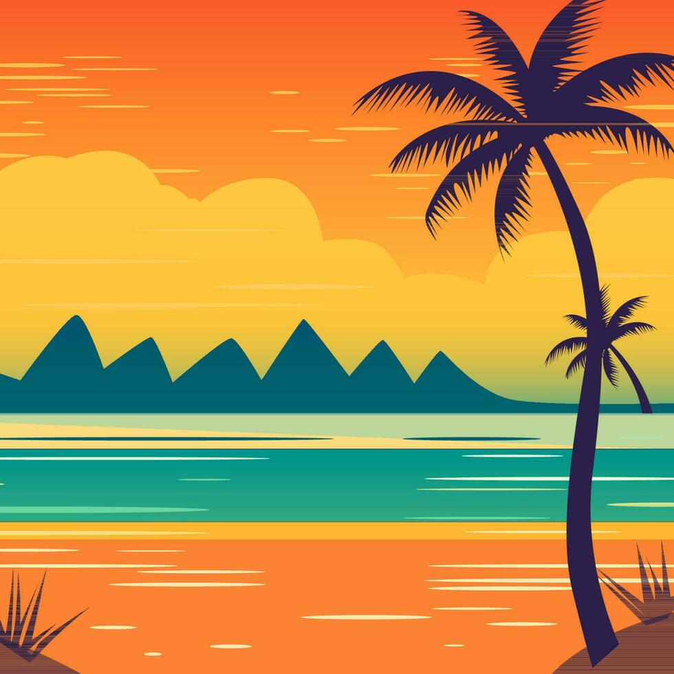 Summer tropical background. Vector Illustration EPS10