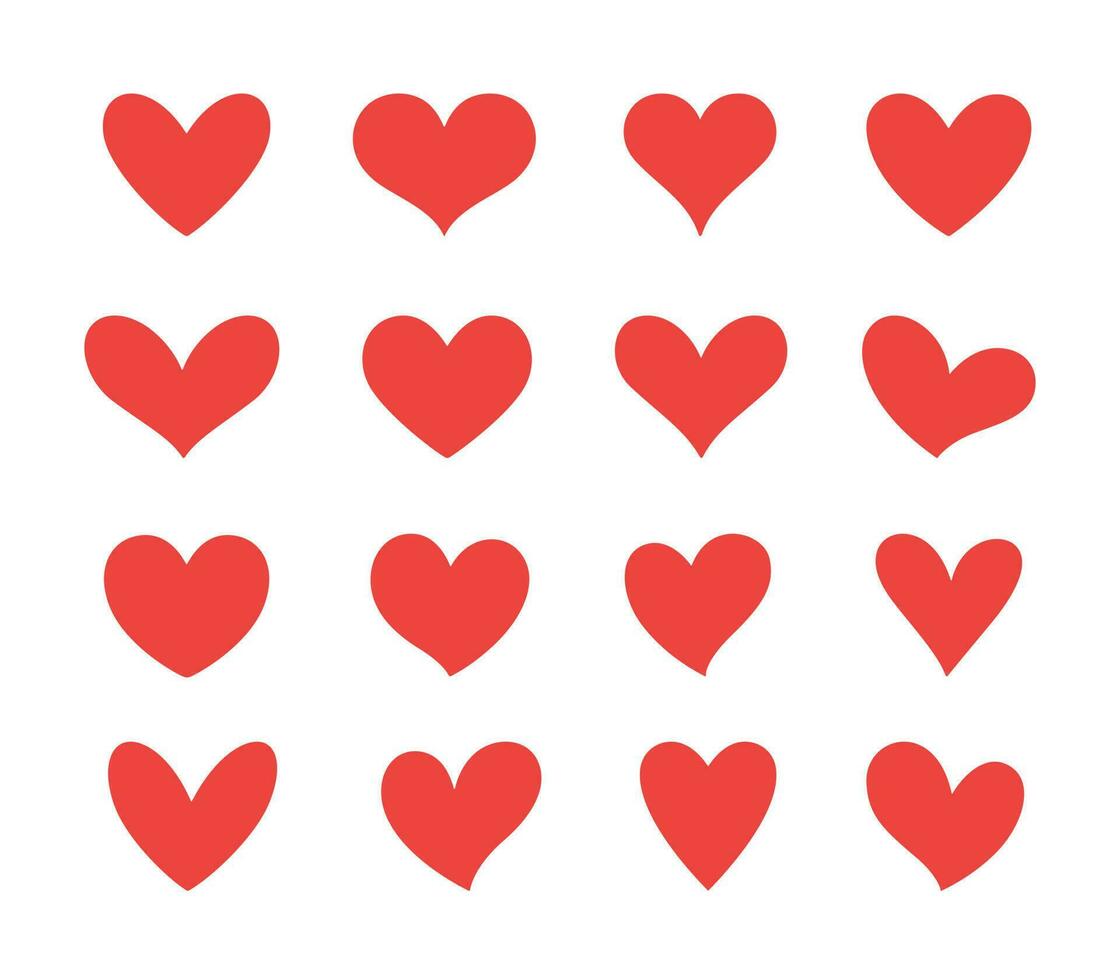 Hearts collection. Love, romantic, falling in love. Design elements for Valentines Day vector