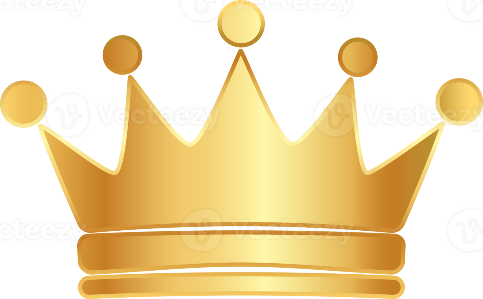 gemakkelijk gouden kroon icoon. vector illustratie png