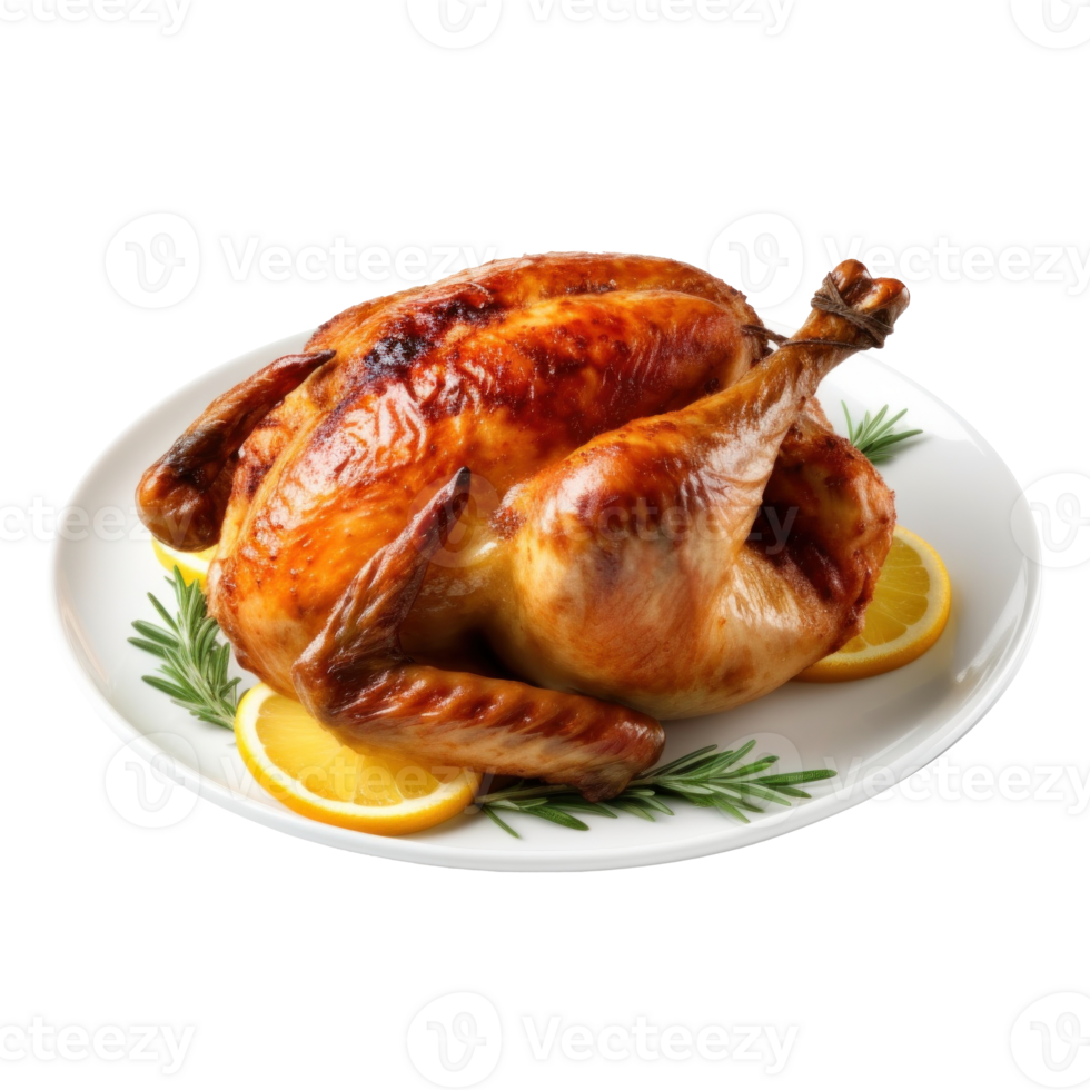 Thanksgiving turkey isolated. Illustration png