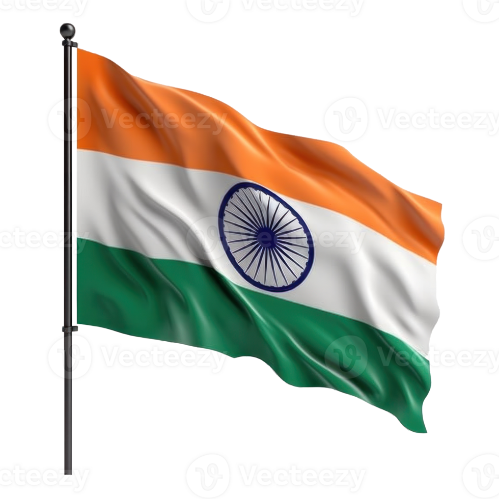 National Indian flag background. Illustration png