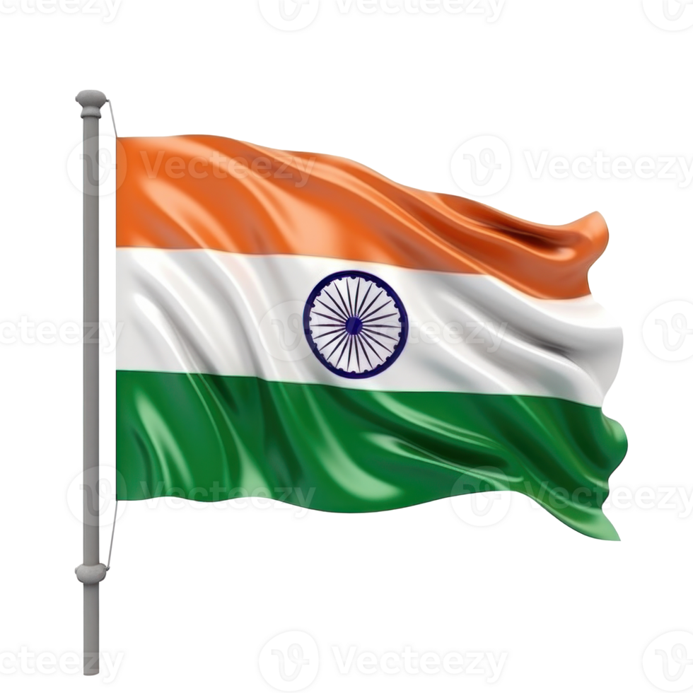 National Indian flag background. Illustration png