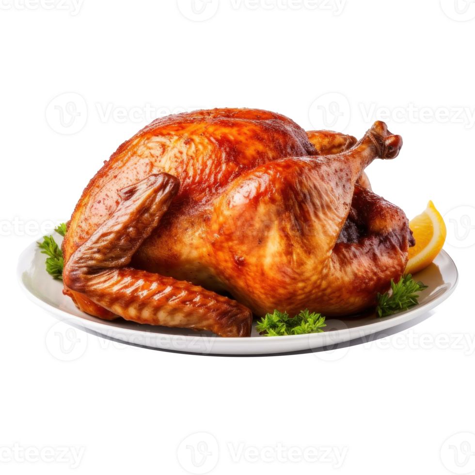 Thanksgiving turkey isolated. Illustration png