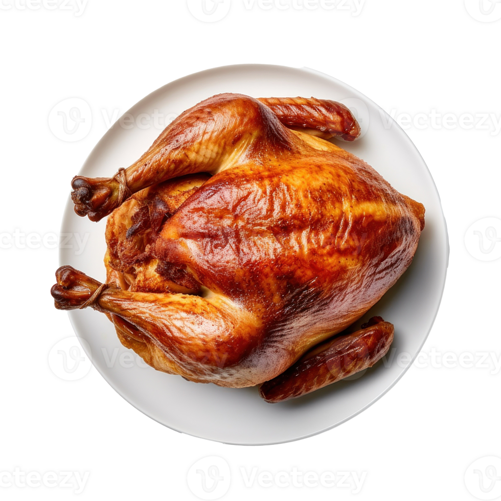 Thanksgiving turkey isolated. Illustration png