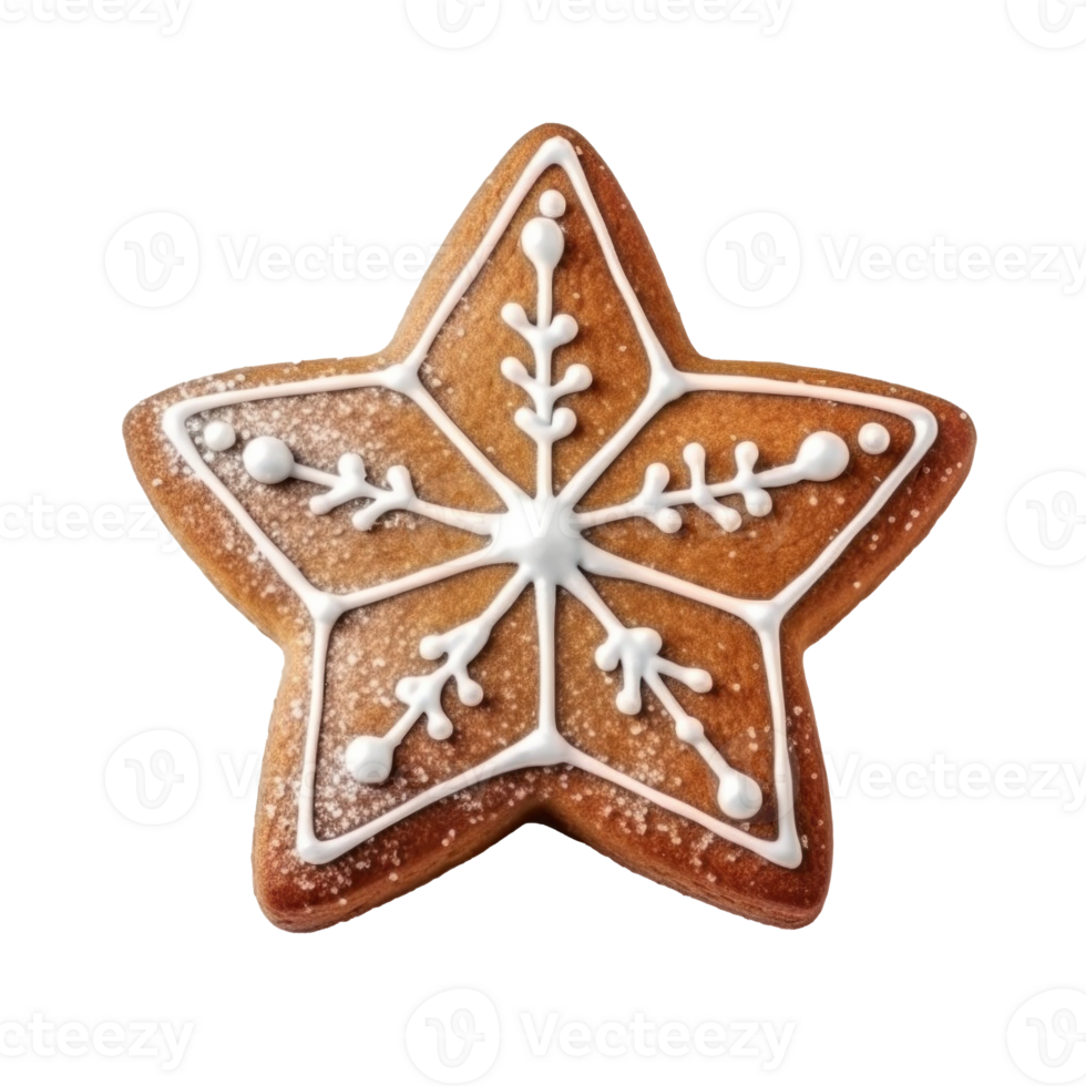 Lebkuchen Plätzchen isoliert. Illustration ai generativ png