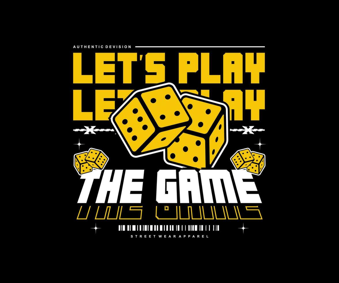 Lets play the game typography t-shirt design 4191541 Vector Art at