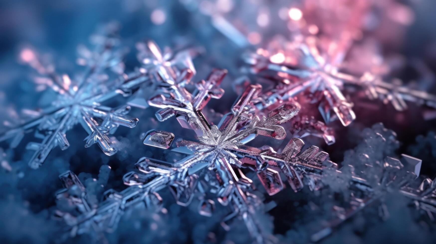 Macro beautiful snowflakes background. Illustration photo