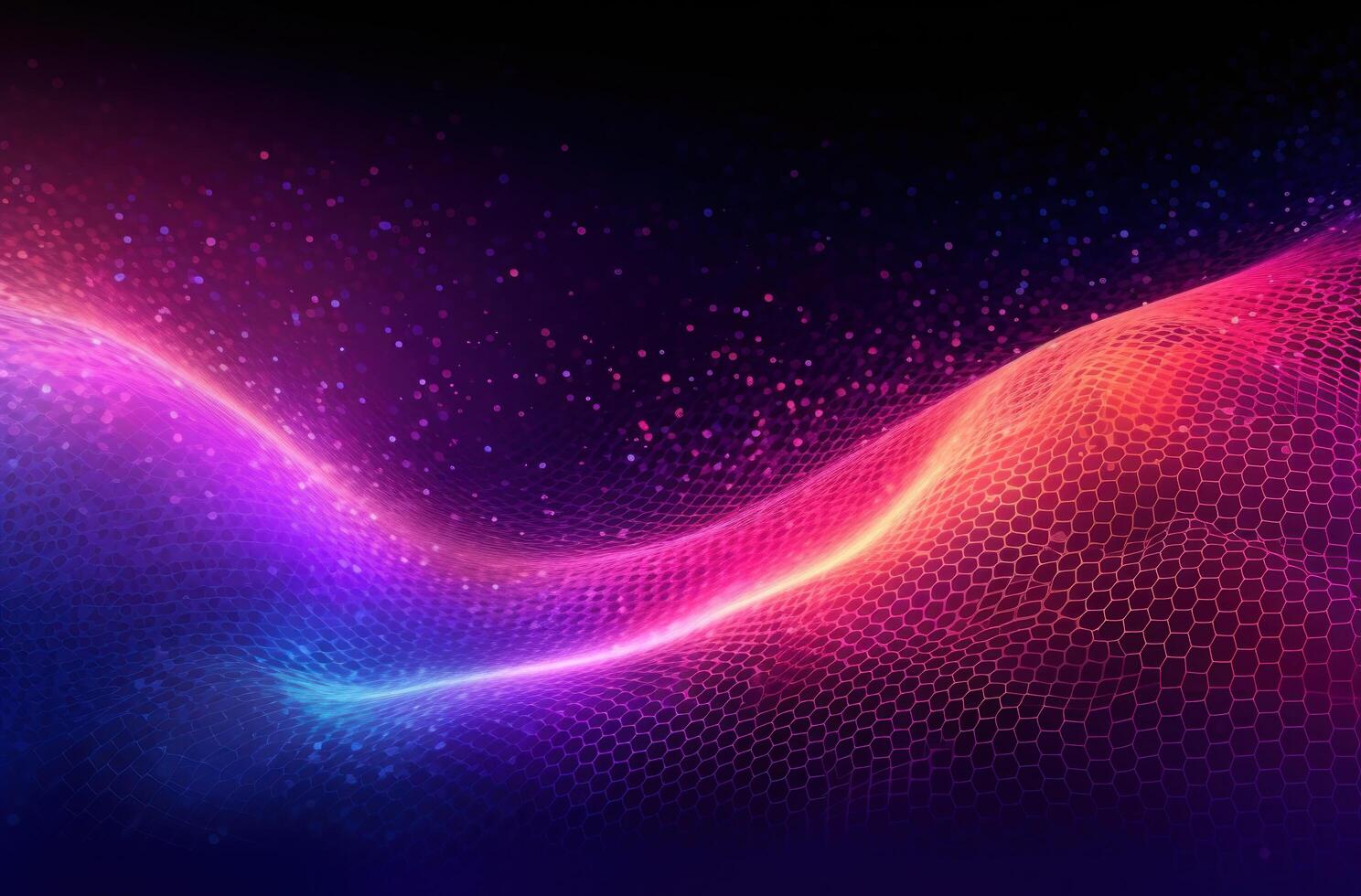 Abstract neon wave background. Illustration photo