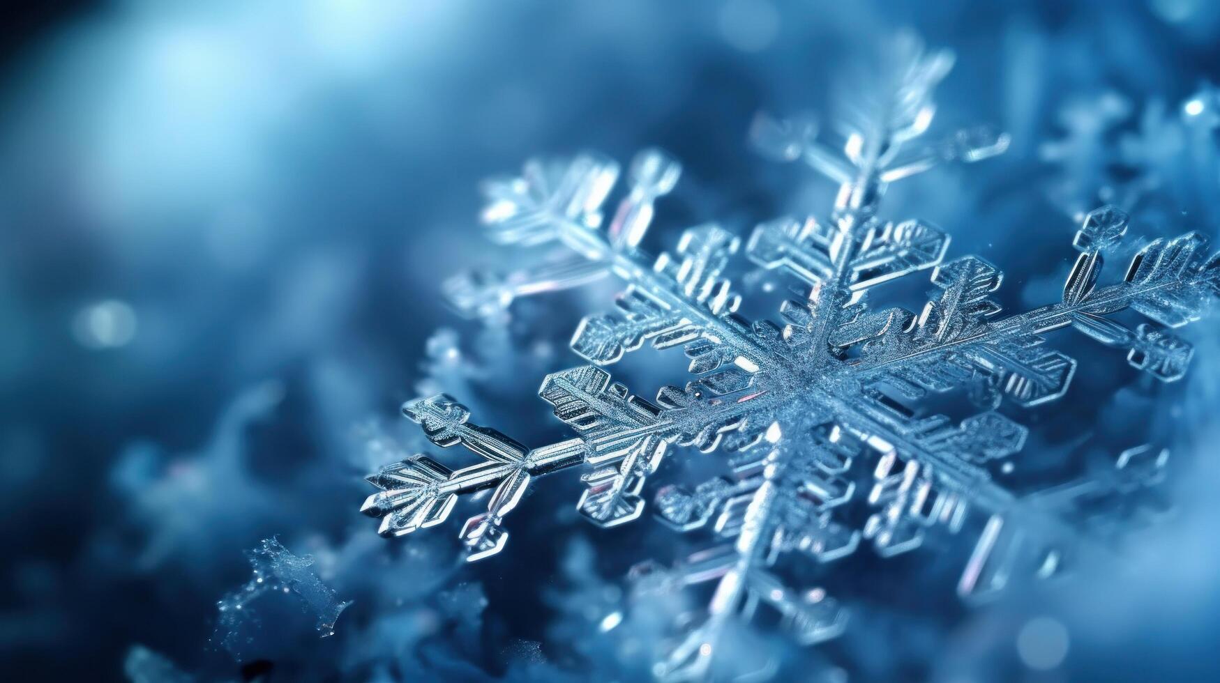 Macro beautiful snowflakes background. Illustration photo