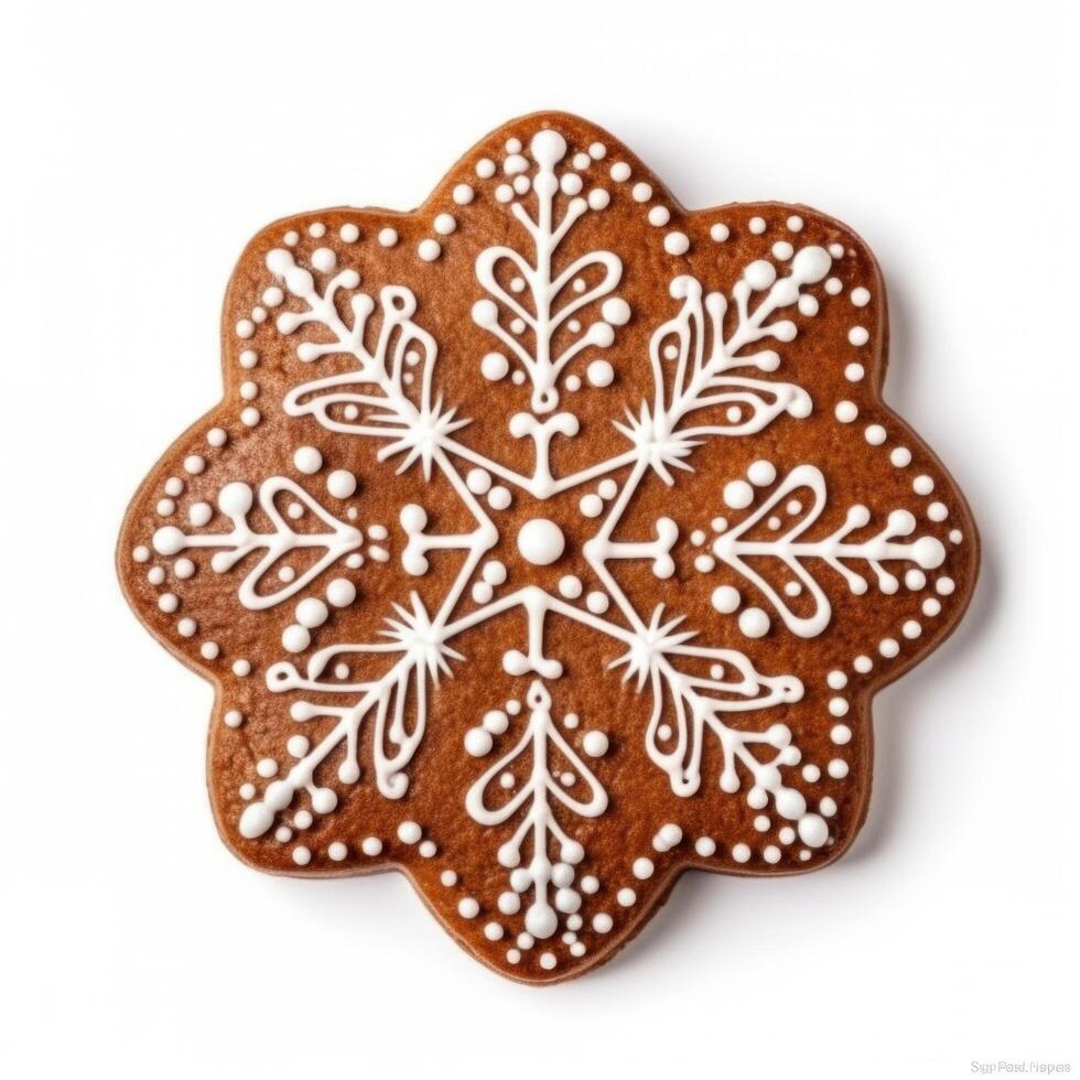 Gingerbread cookie isolated. Illustration photo