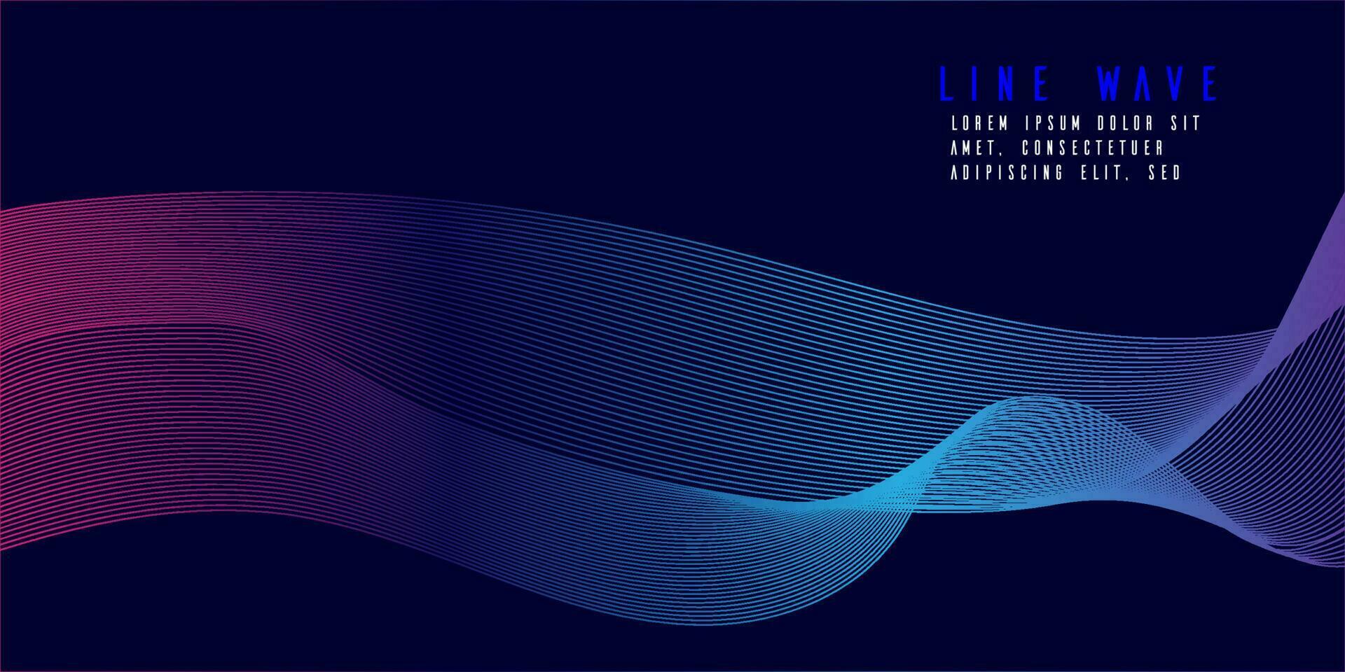 Modern blue Background Line Light Abstract vector