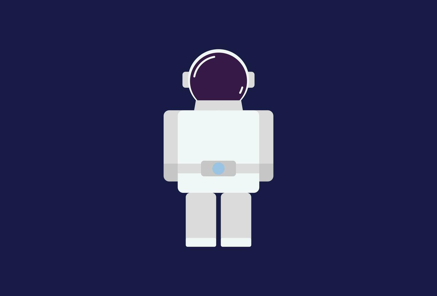 astronauta plano personaje vector