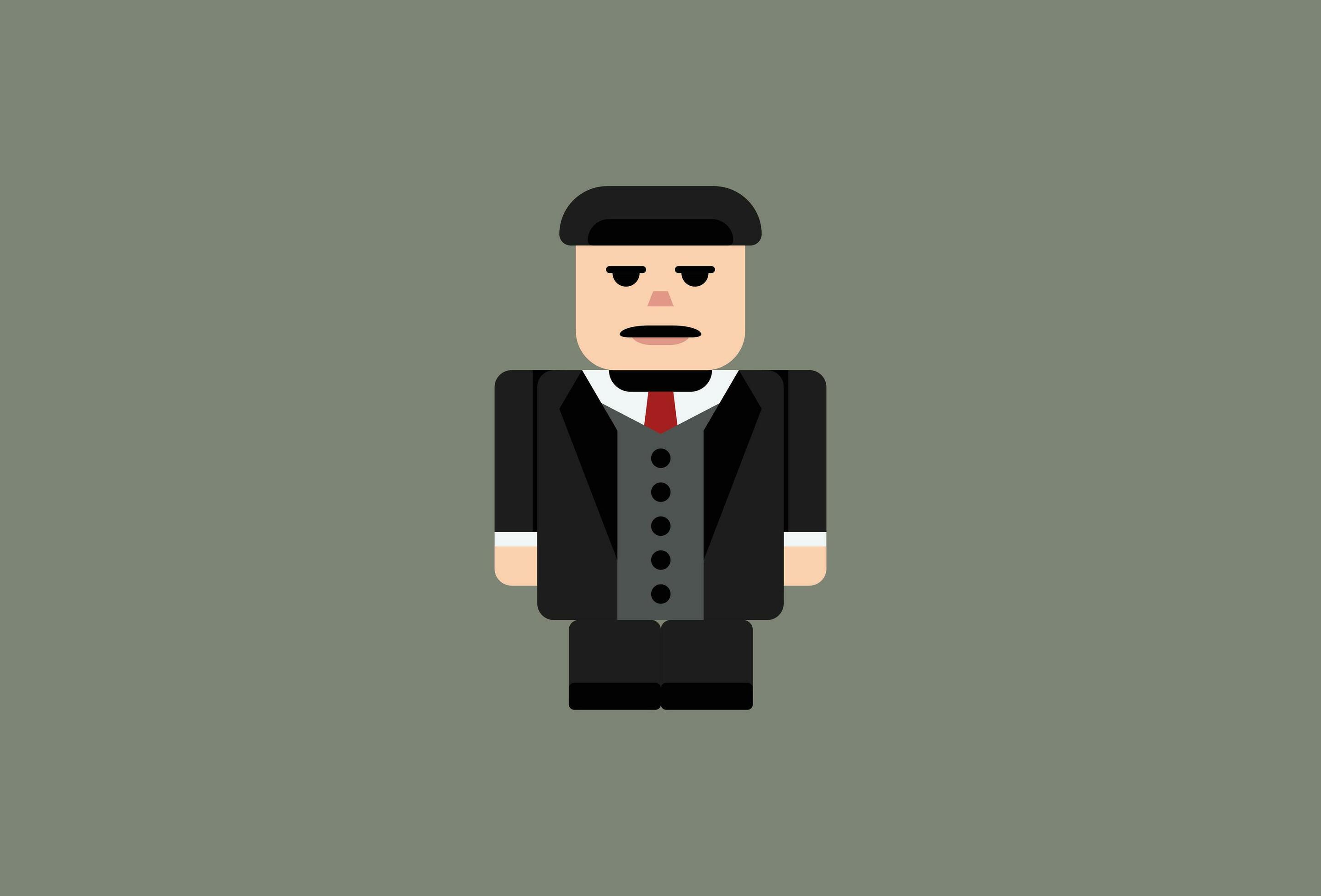 Vintage Outfit Mafia Flat Character 24662350 Vector Art at Vecteezy