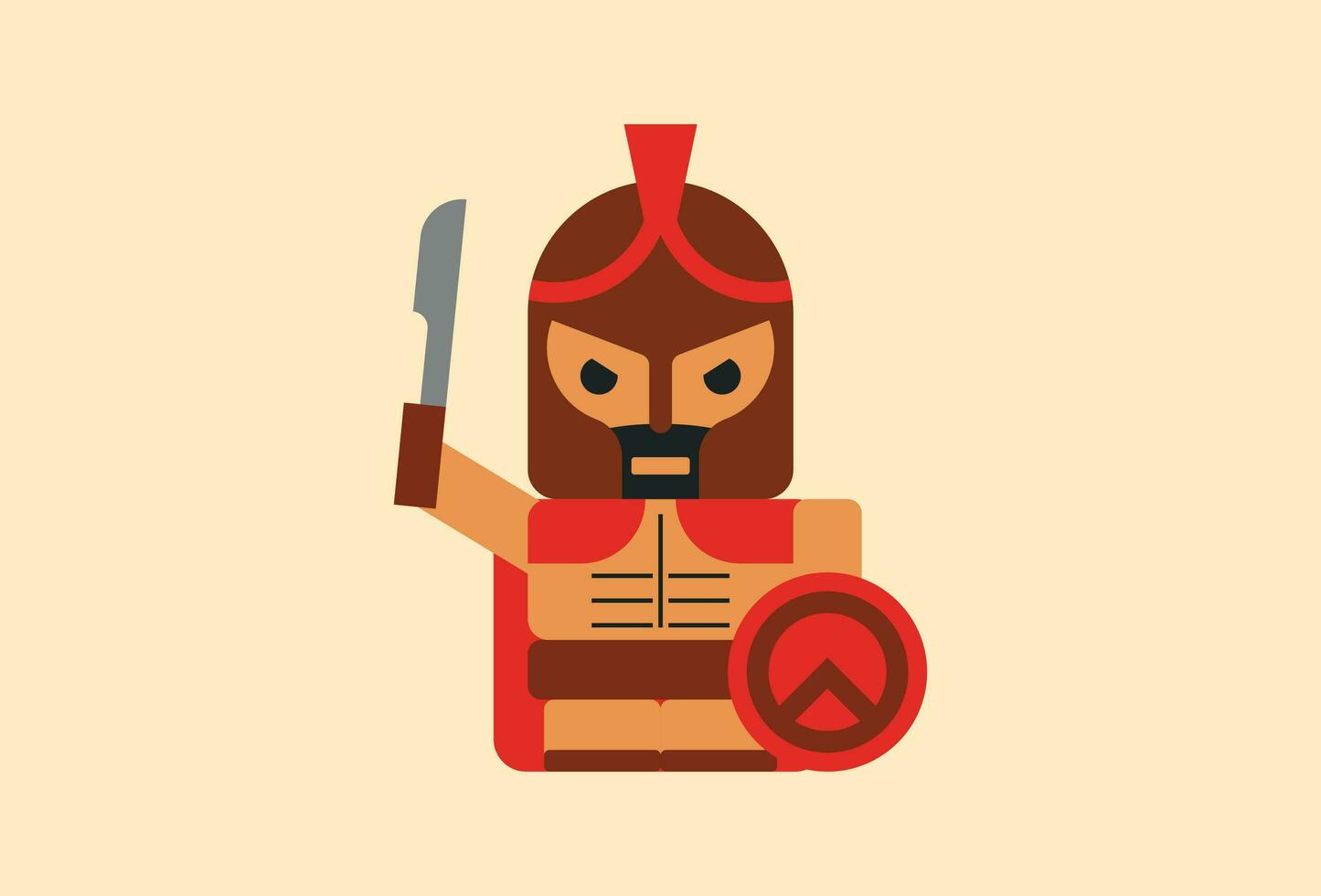 Spartan Army Flat Character vector