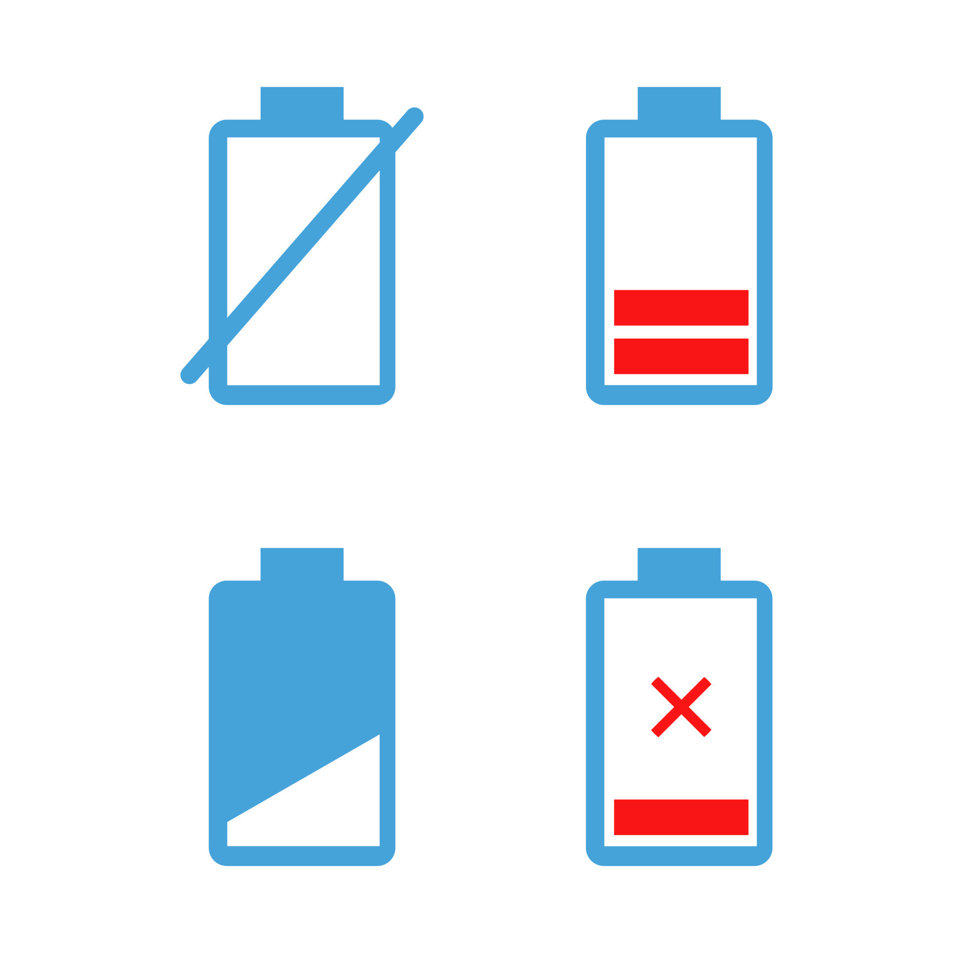 battery filled icons. Collection of charge battery level indicators