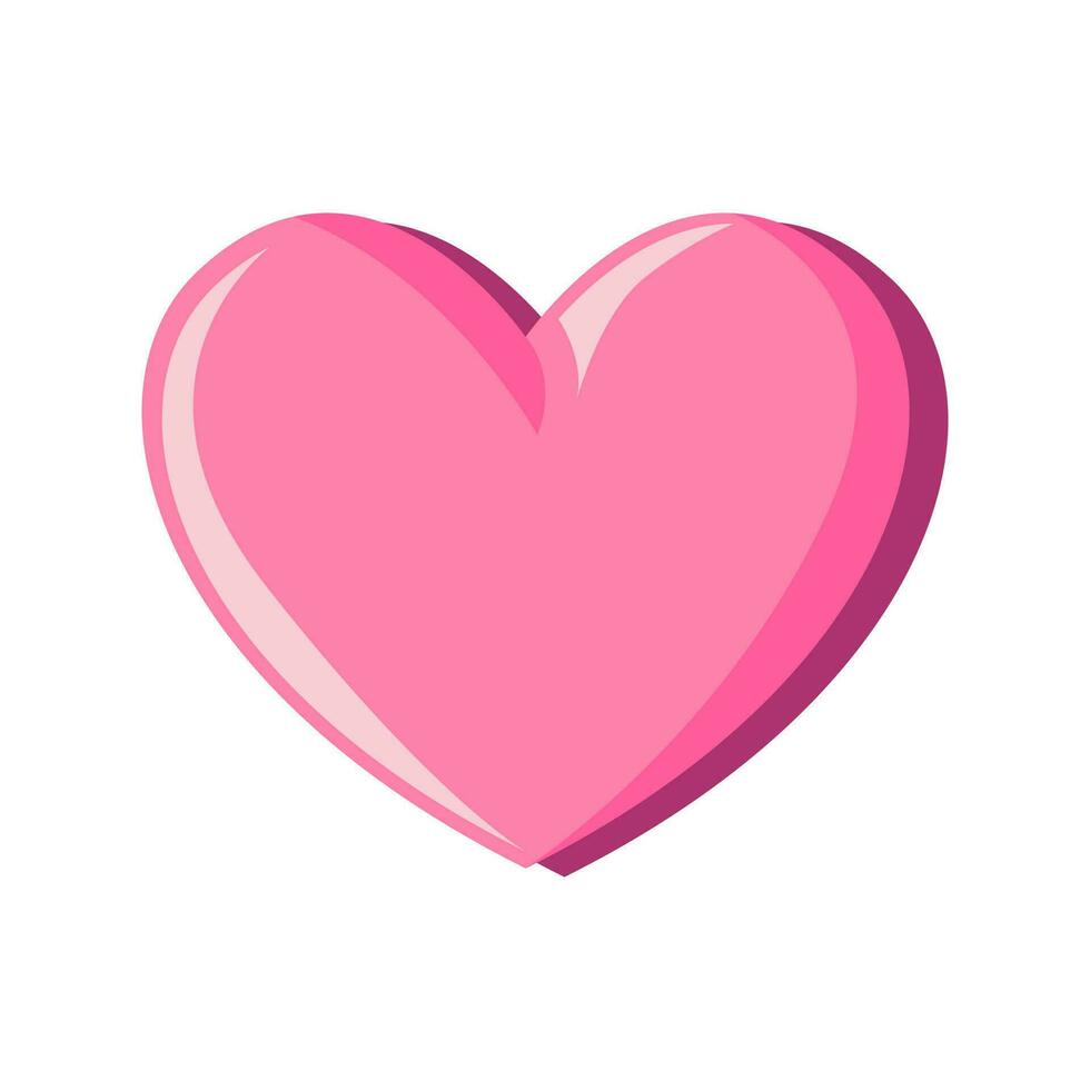 Love Heart Symbol Icons. Design elements for Valentine's day isolated on white background and easy to edit. vector