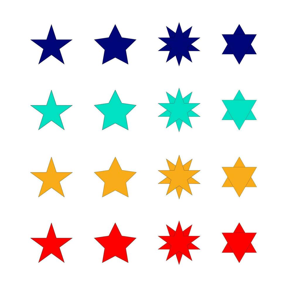 star vector icon. Set of star symbols isolated on white background and easy to edit.