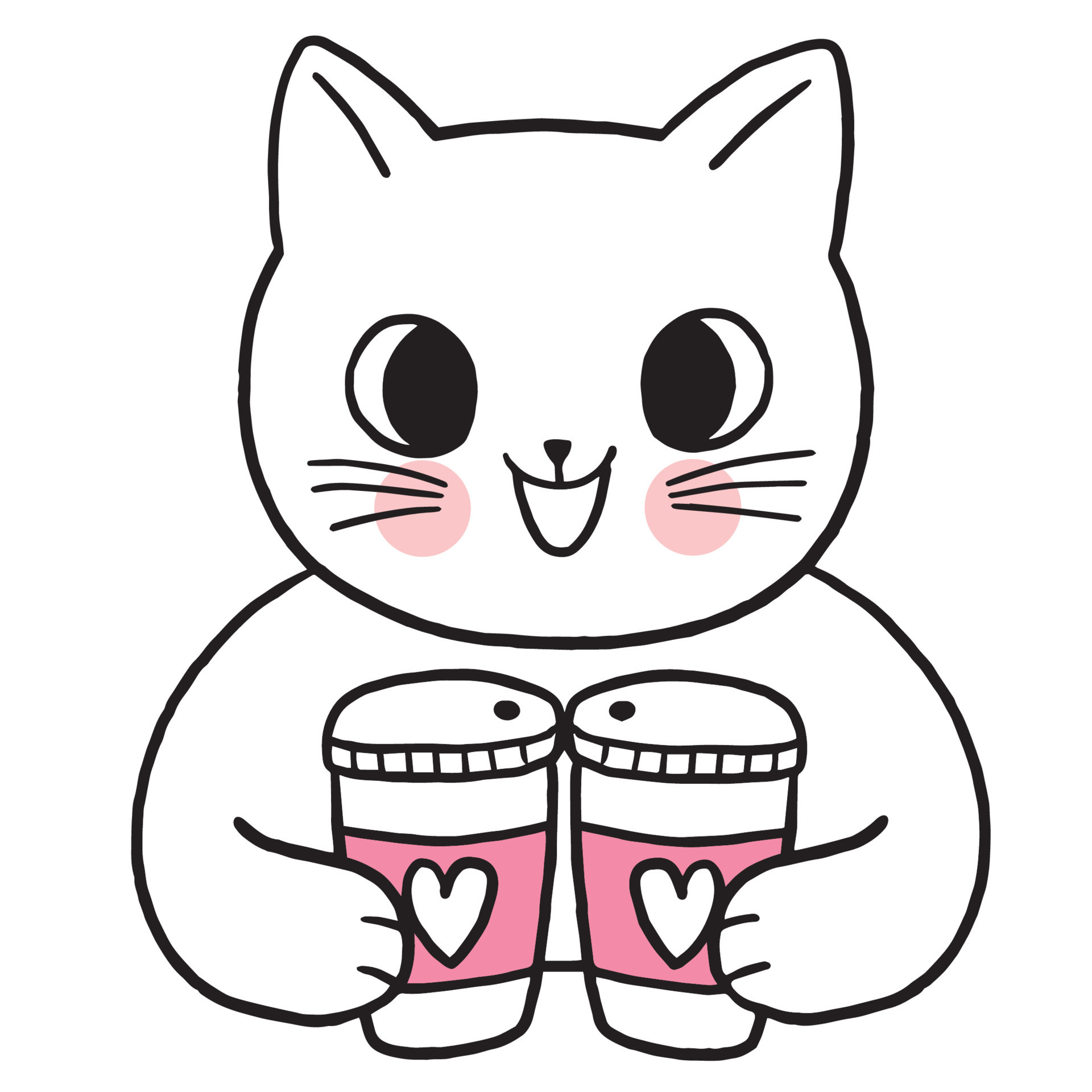 Cartoon cute funny cat vector. 24662503 Vector Art at Vecteezy