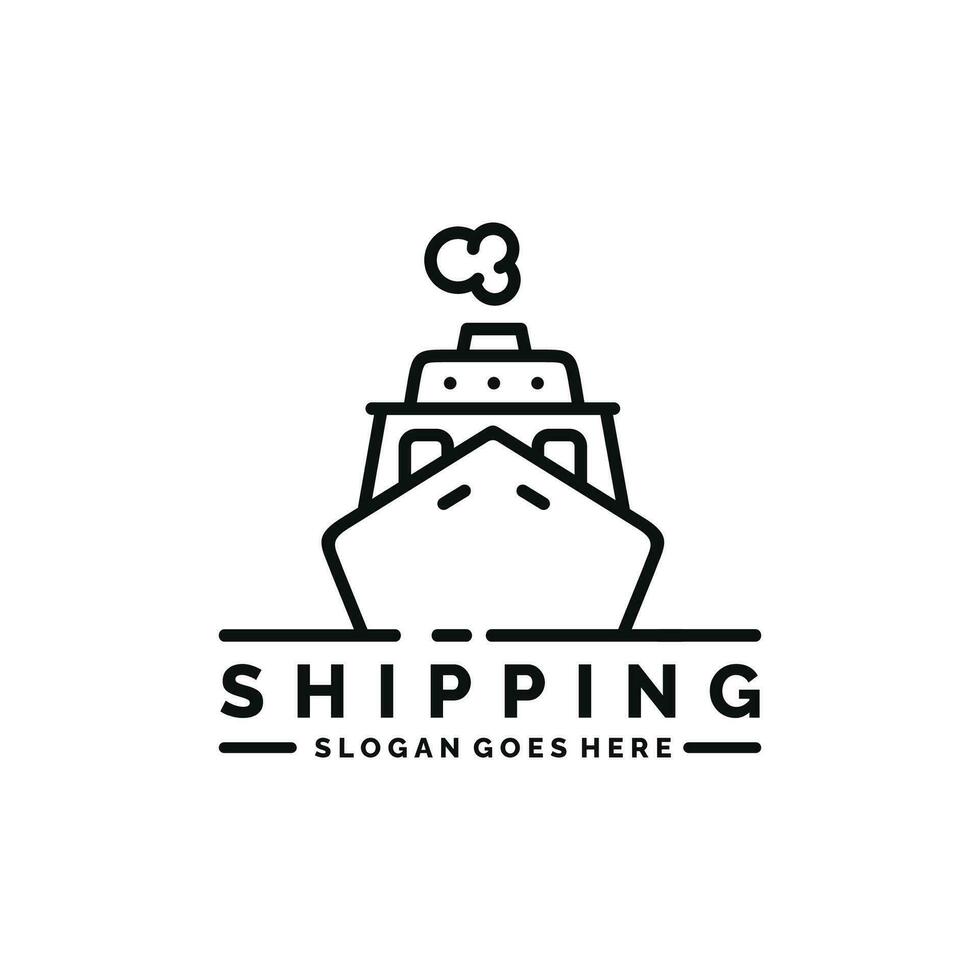 Ship logo design vector illustration