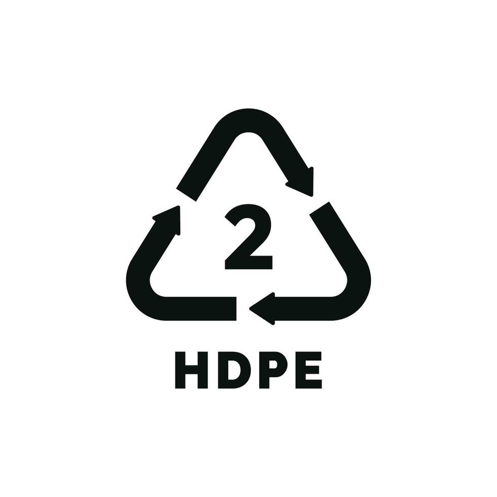 hdpe 2 el plastico reciclar símbolo icono vector 24662524 Vector en ...