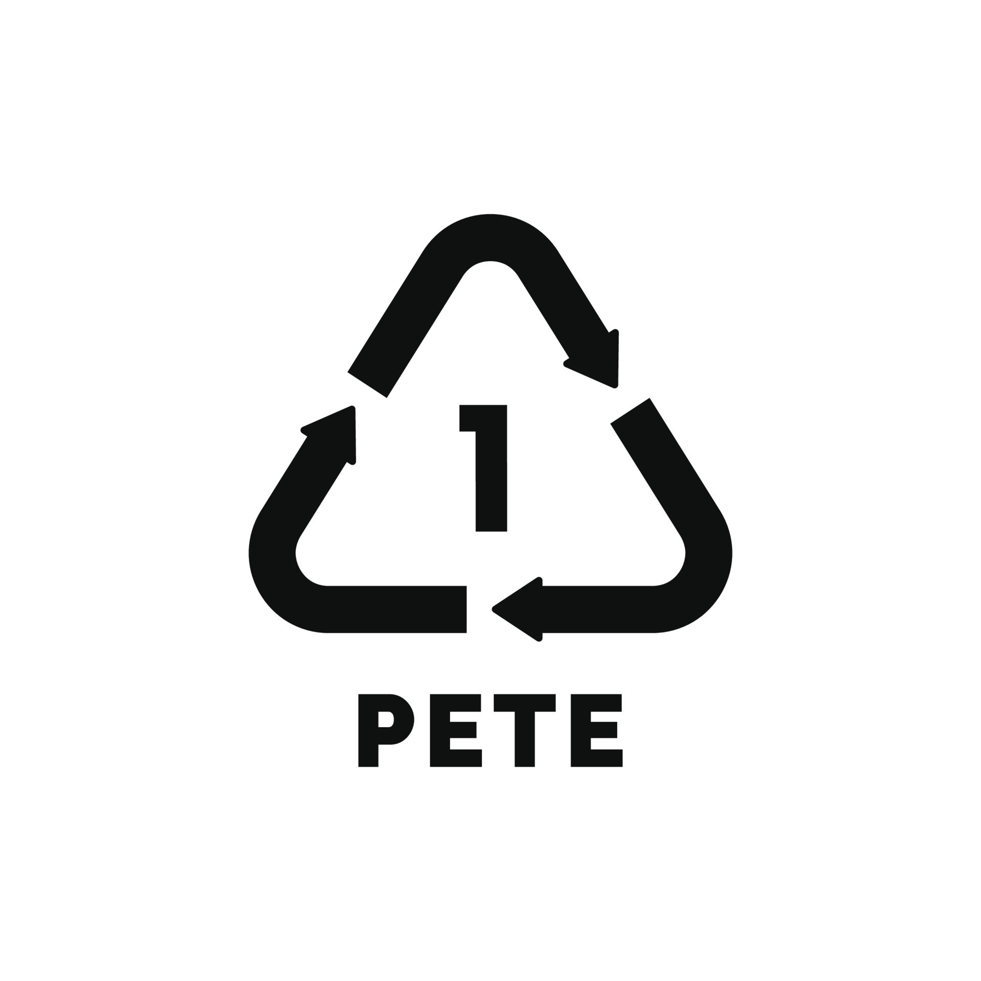 PETE 1 plastic recycle symbol icon vector 24662531 Vector Art at Vecteezy