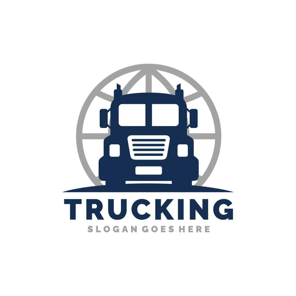 Ilustración de vector de diseño de logotipo de camión