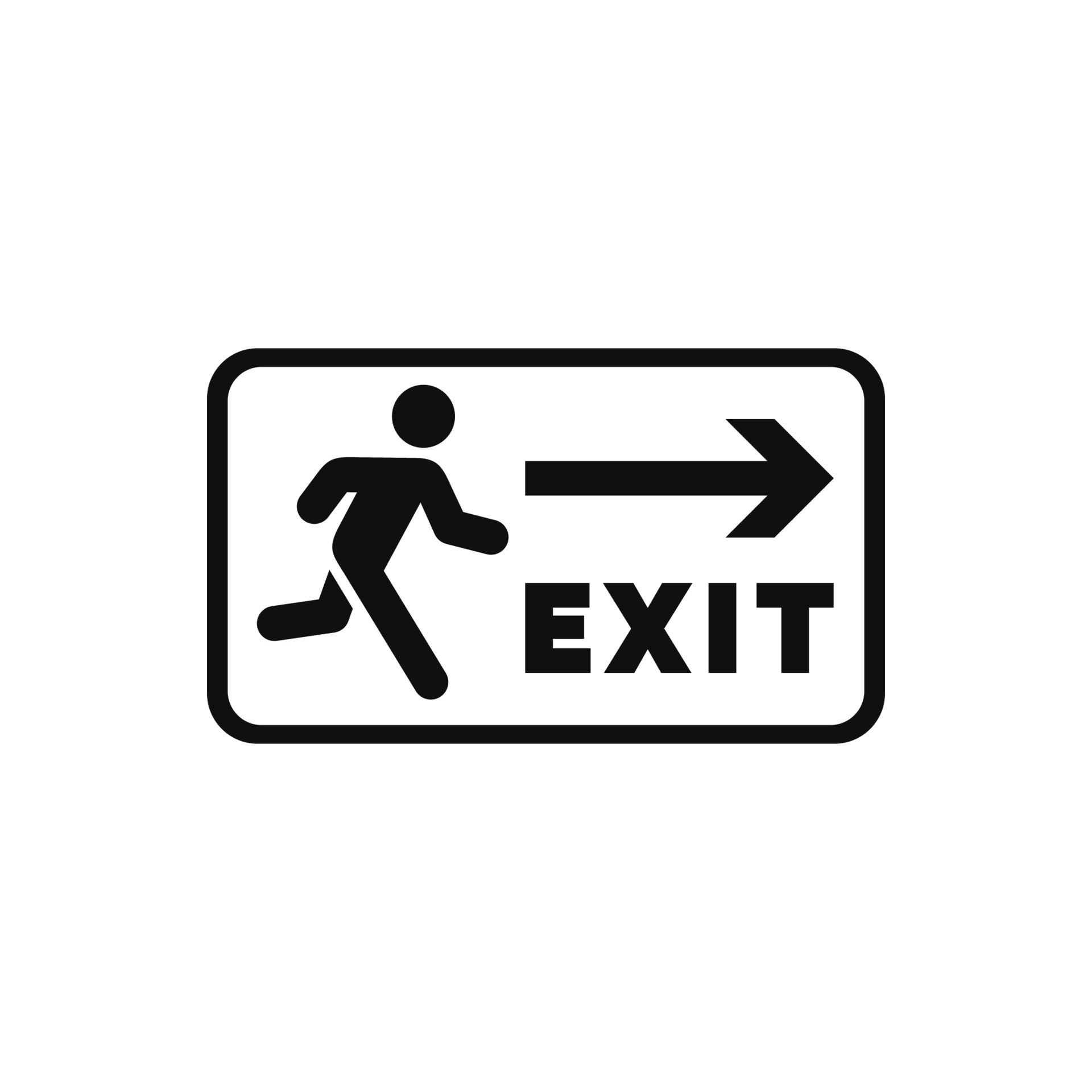 Emergency exit symbol icon isolated on white background 24662560 Vector