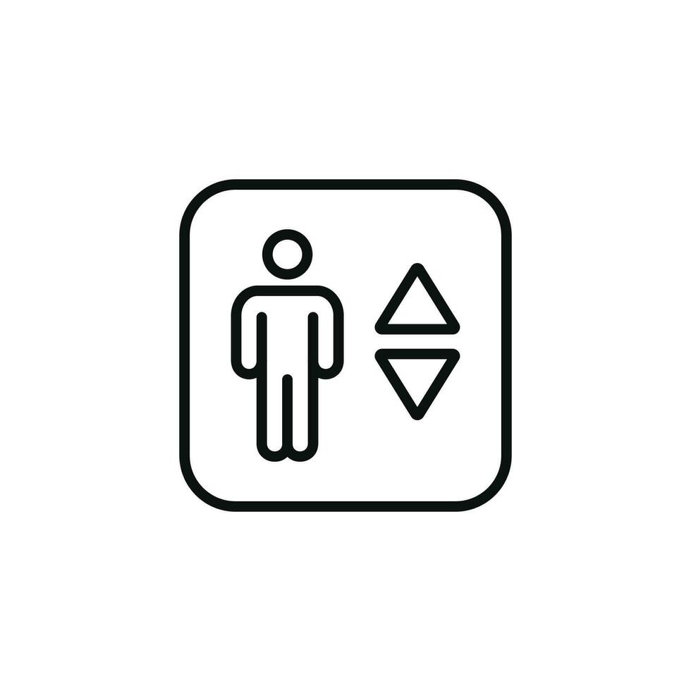 Elevator lift symbol icon isolated on white background vector