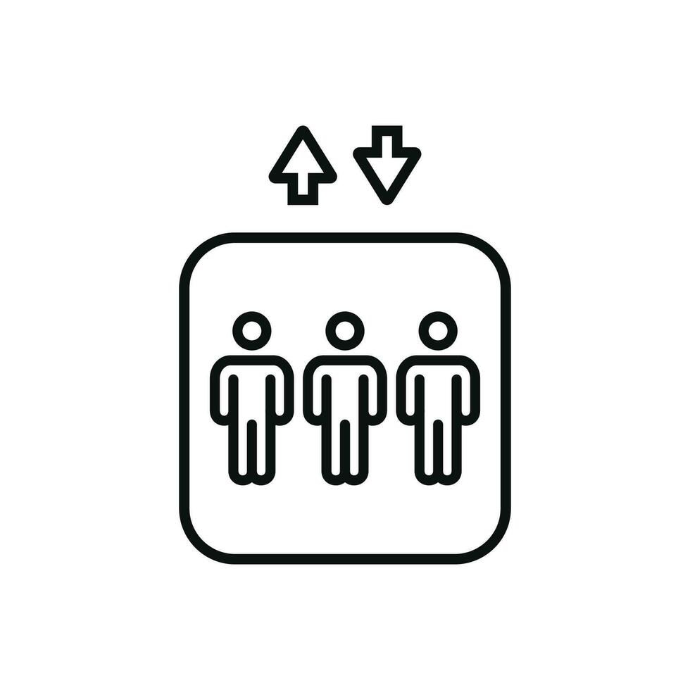 Elevator lift symbol icon isolated on white background vector