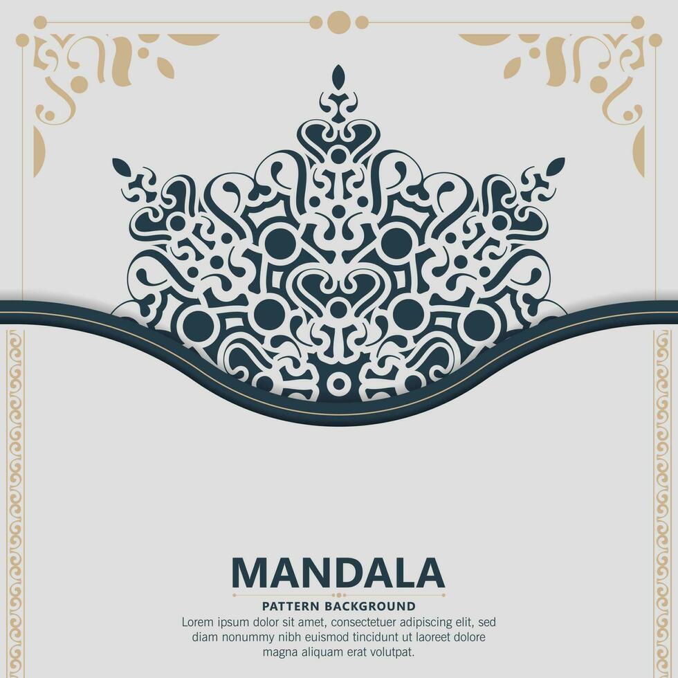 plantilla de diseño de fondo ornamental mandala decorativa vector