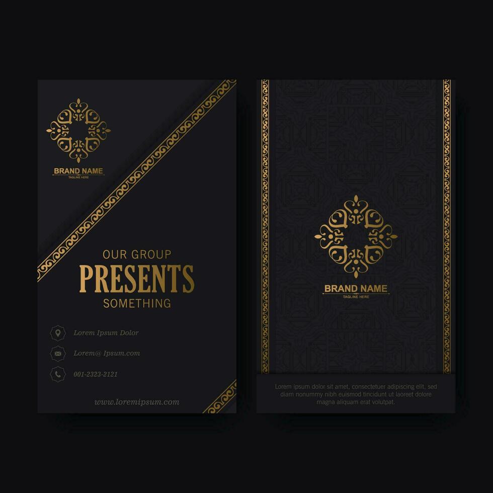 Luxury ornamental logos and business cards template vector