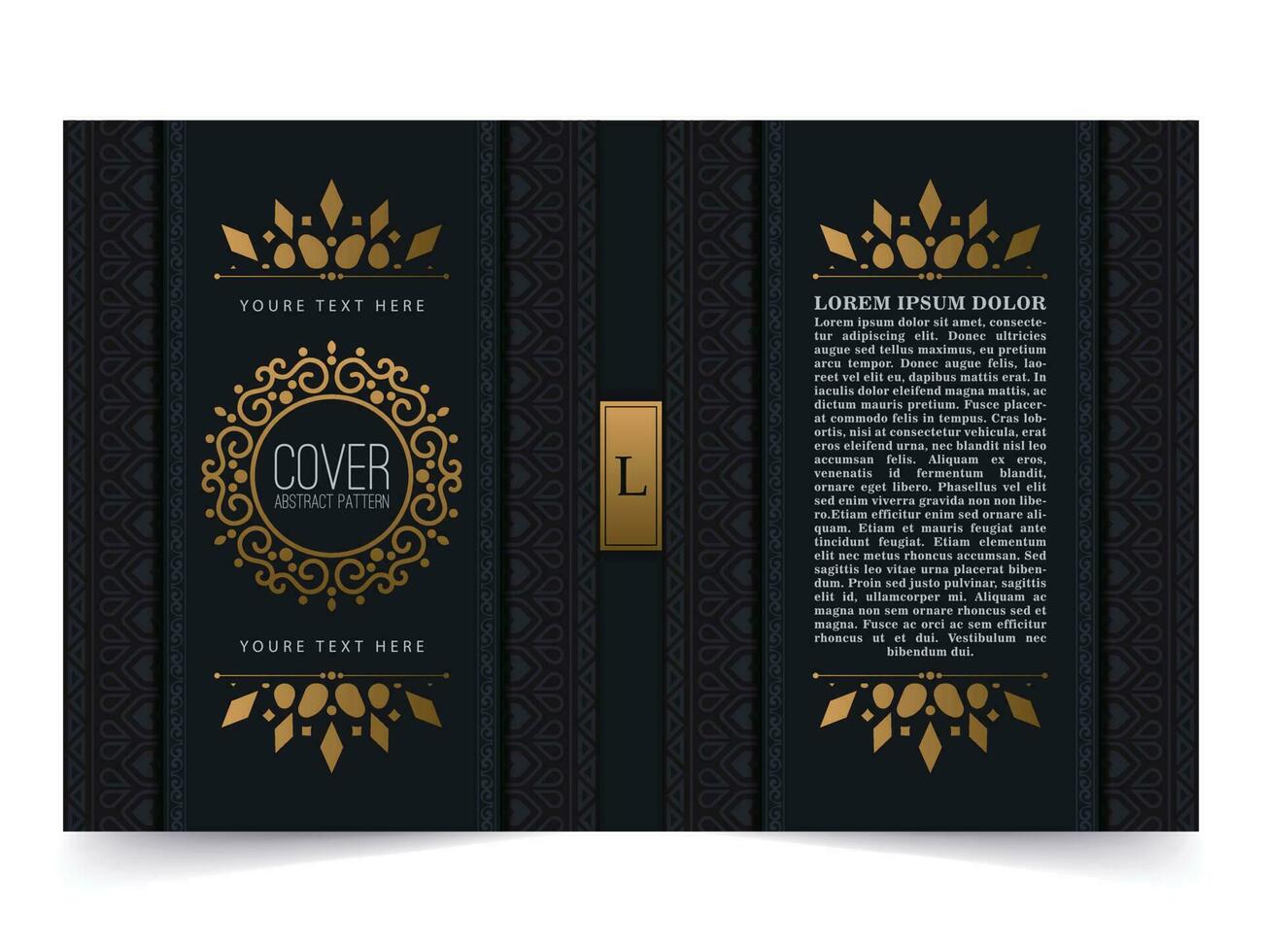 Luxury ornamental book cover design vector