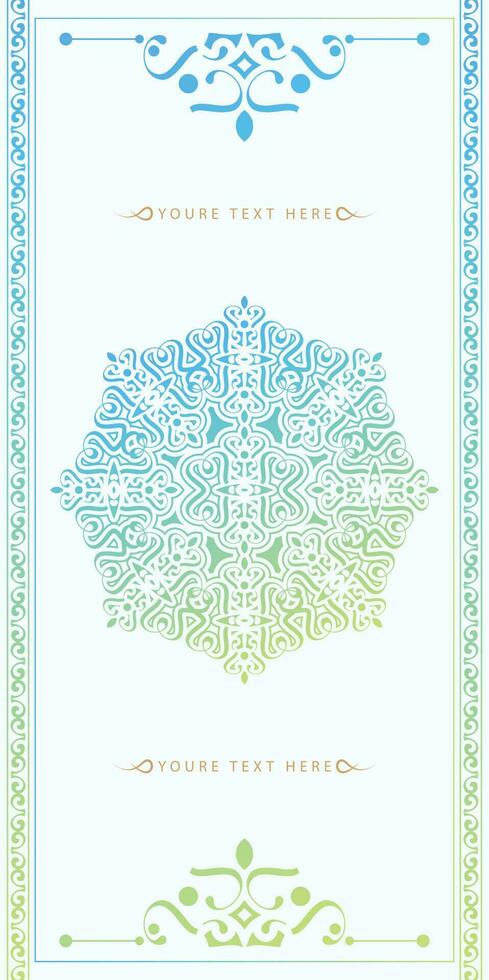 gradient mandala concept vertical banner vector