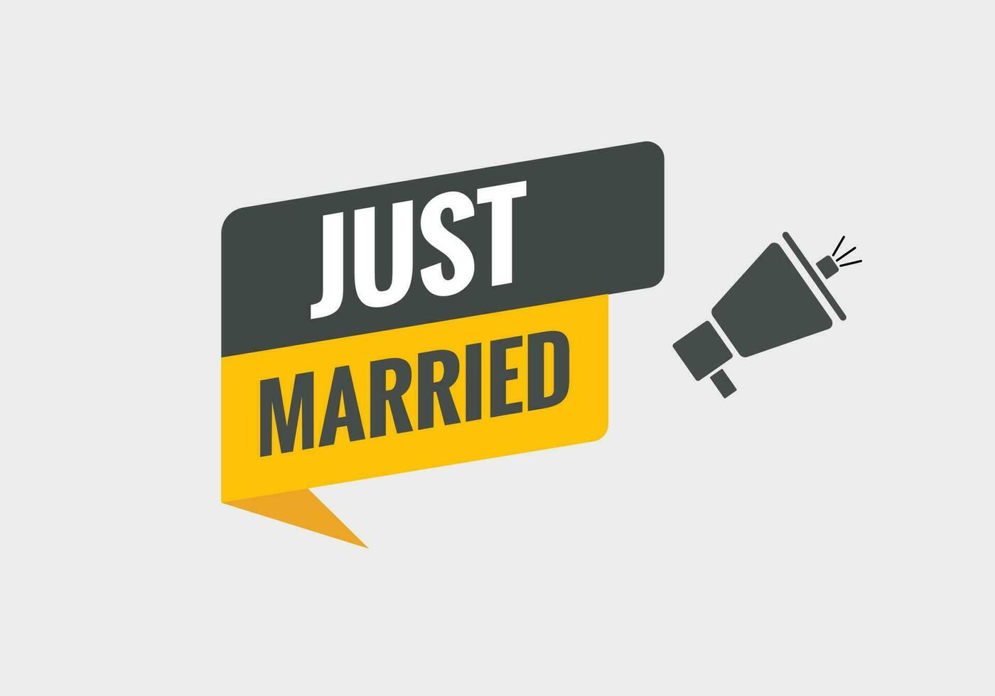 Just Married Button. Speech Bubble, Banner Label Just Married vector