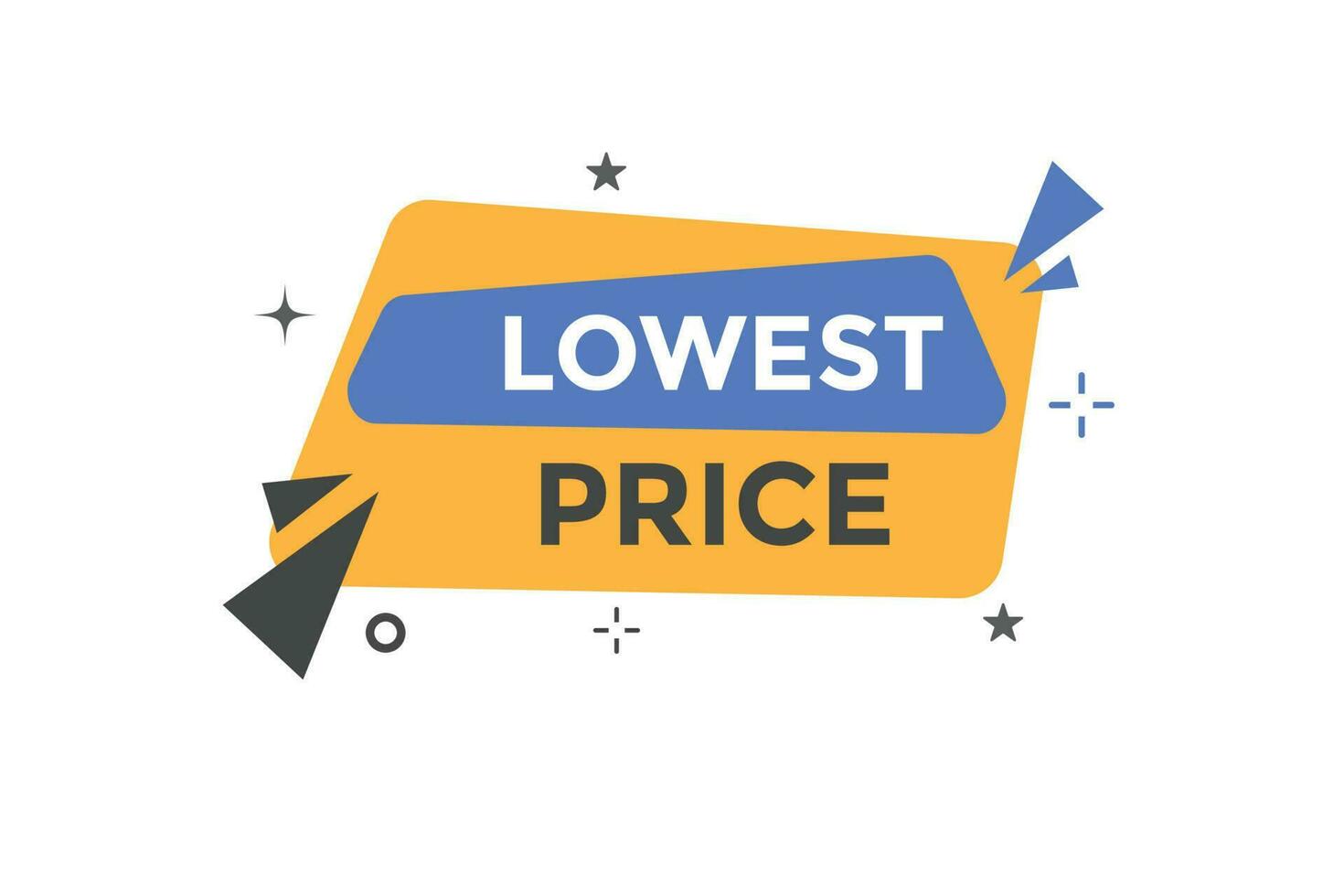 Lowest Price Button. Speech Bubble, Banner Label Lowest Price vector