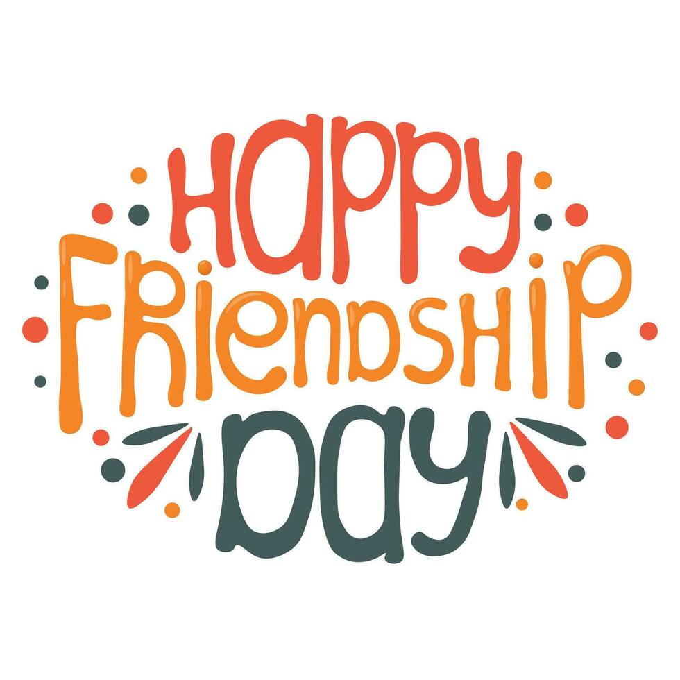 Happy friendship day vector