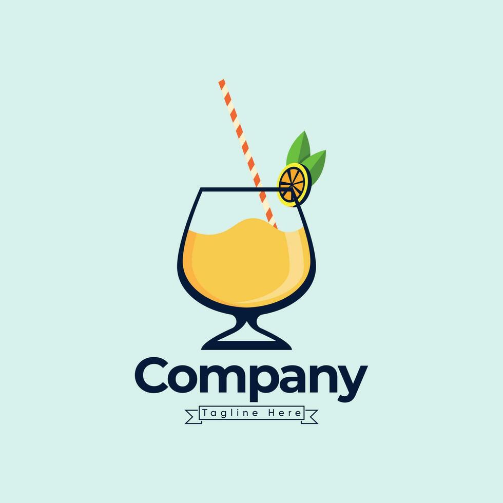 mejor creativo vaso de naranja jugo vector mimosa logo con un Paja y un paja. vector acortar Arte jugo y vino bebida diseño con prima moderno logo modelo.