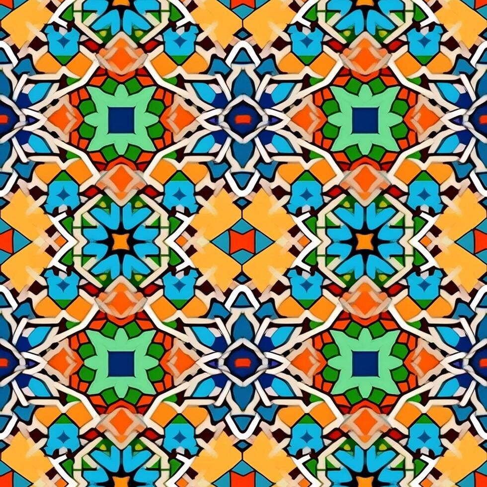 Colorful Islamic Pattern, Islamic Pattern, Islamic Texture, photo