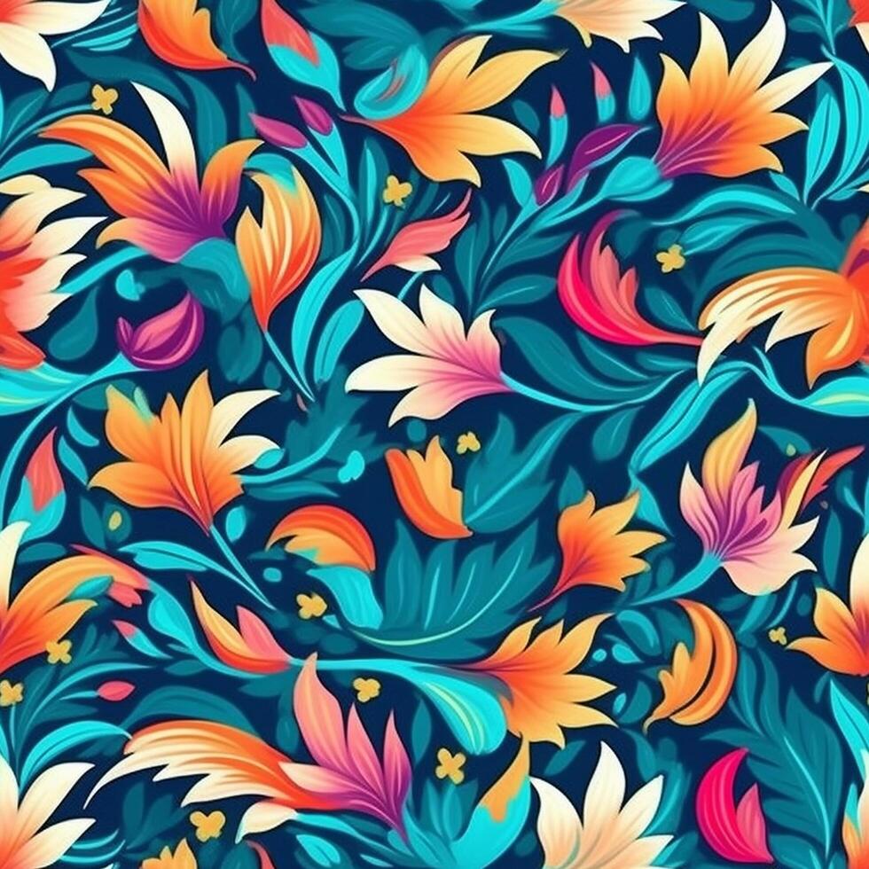 Floral, Colorful Floral Pattern, Floral Pattern, Texture, Floral Background Texture, Floral Background, photo