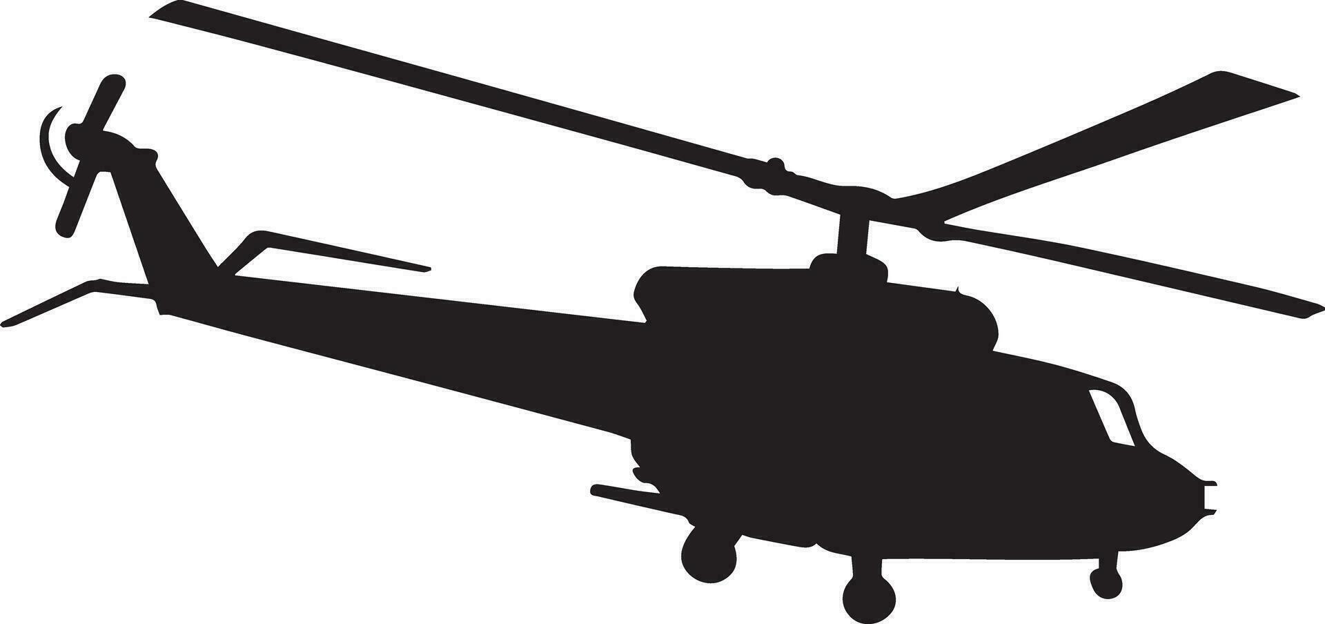 A Helicopter Vector silhouette illustration