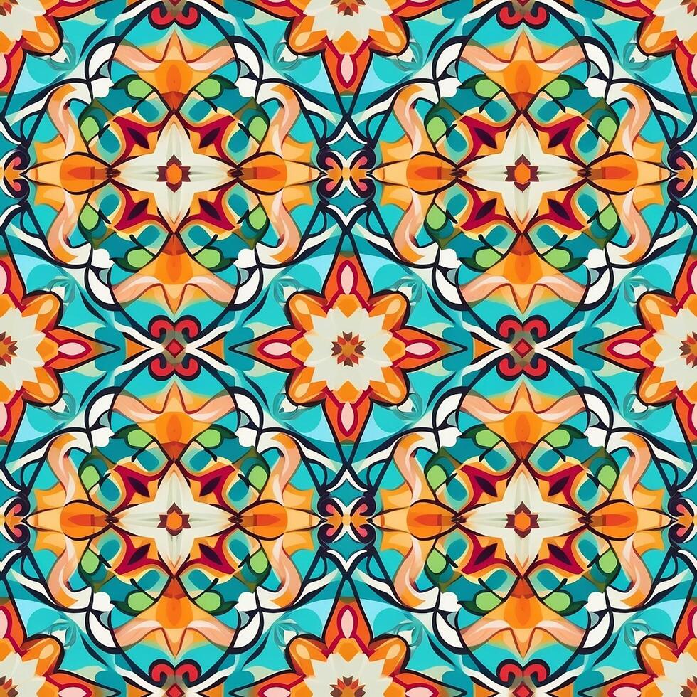 Colorful Islamic Pattern, Islamic Pattern, Islamic Texture, photo