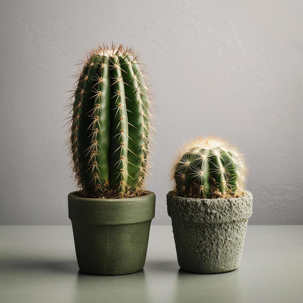 cactus en un llanura antecedentes ai generado foto