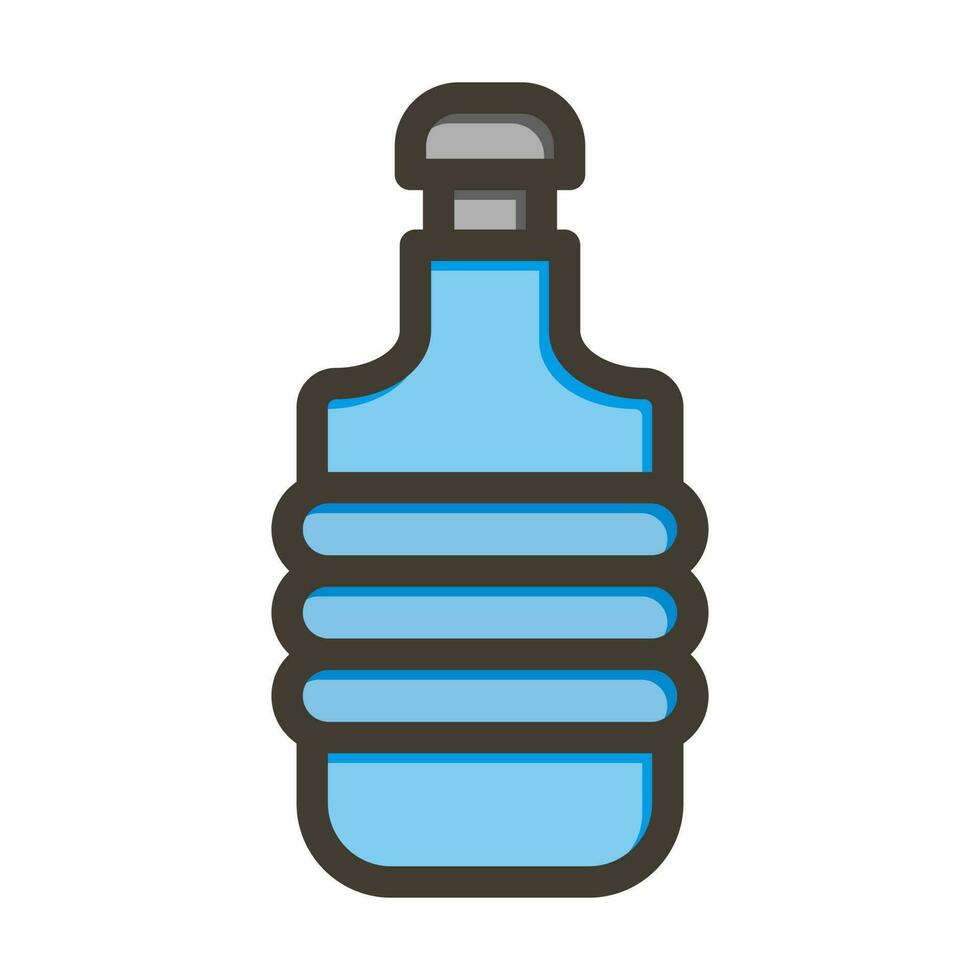 agua botella vector grueso línea lleno colores icono diseño