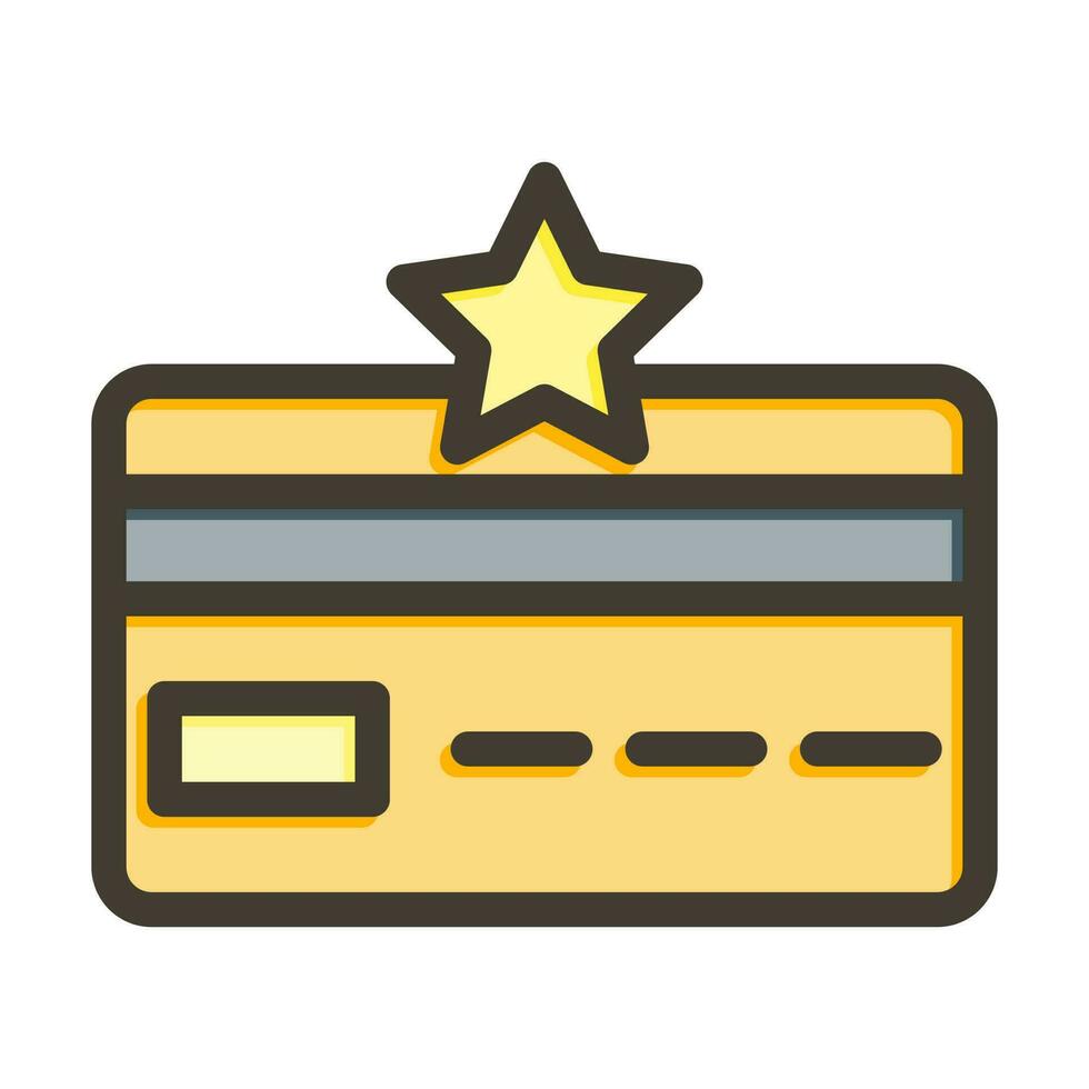 Loyalty Card Vector Thick Line Filled Colors Icon Design