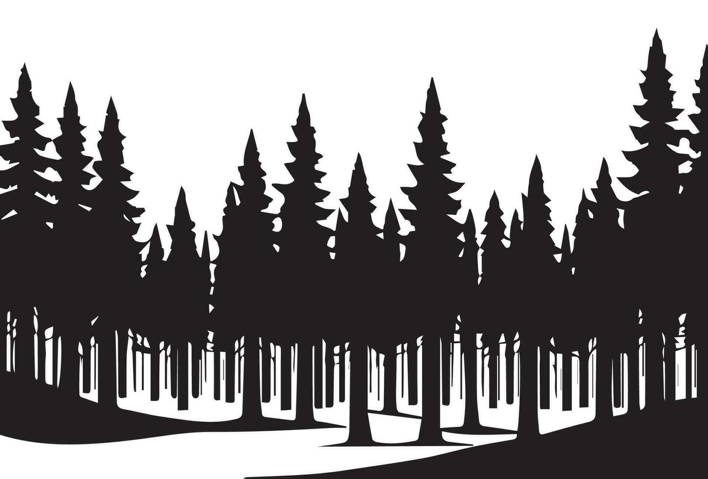 Pine tree vector silhouette, this is a pine tree vector silhouette