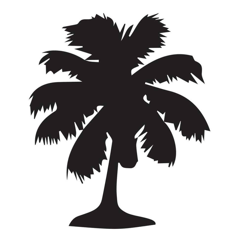 This is Coconut Tree Vector silhouette, palm tree vector silhouette.