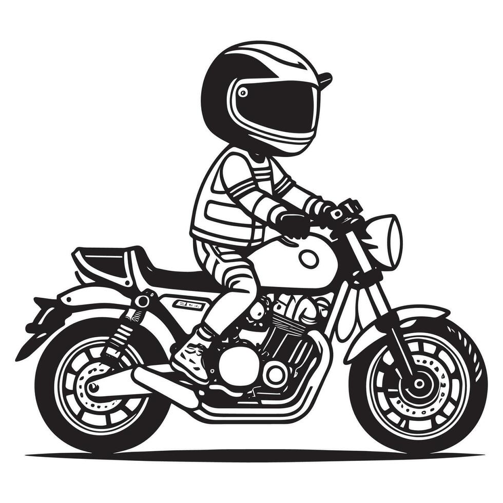 un motocicleta vector clipart, motocicleta línea Arte logo, motocicleta vector silueta, un hombre montando un motocicleta vector,