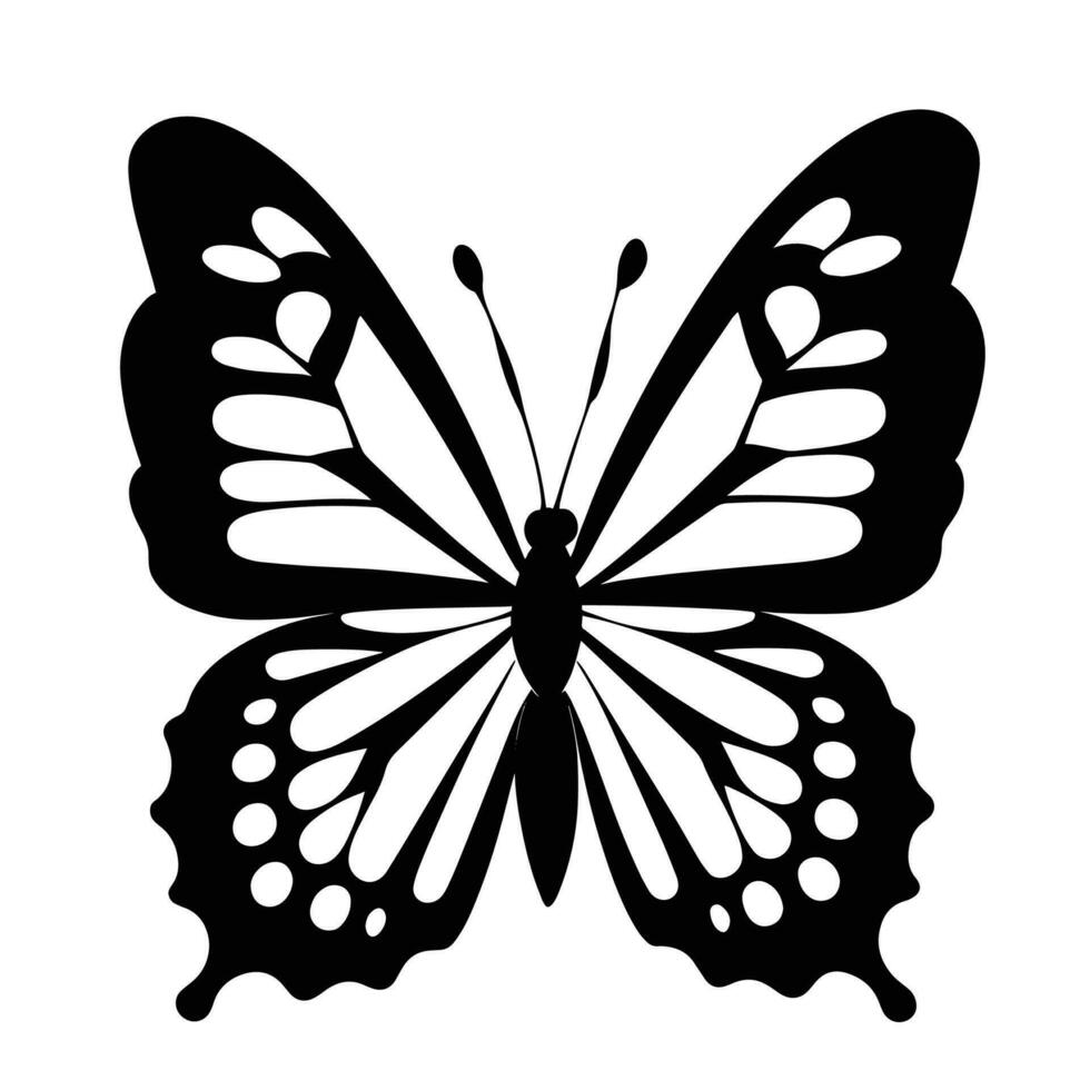 This is a Butterfly Vector Silhouette, Butterfly Vector Clipart, Butterfly Line art illustration.