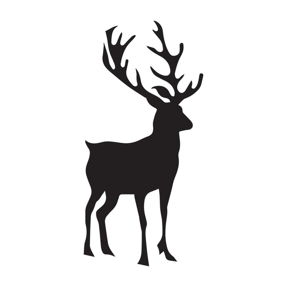 Deer Vector Silhouette Illustration, 24664430 Vector Art at Vecteezy